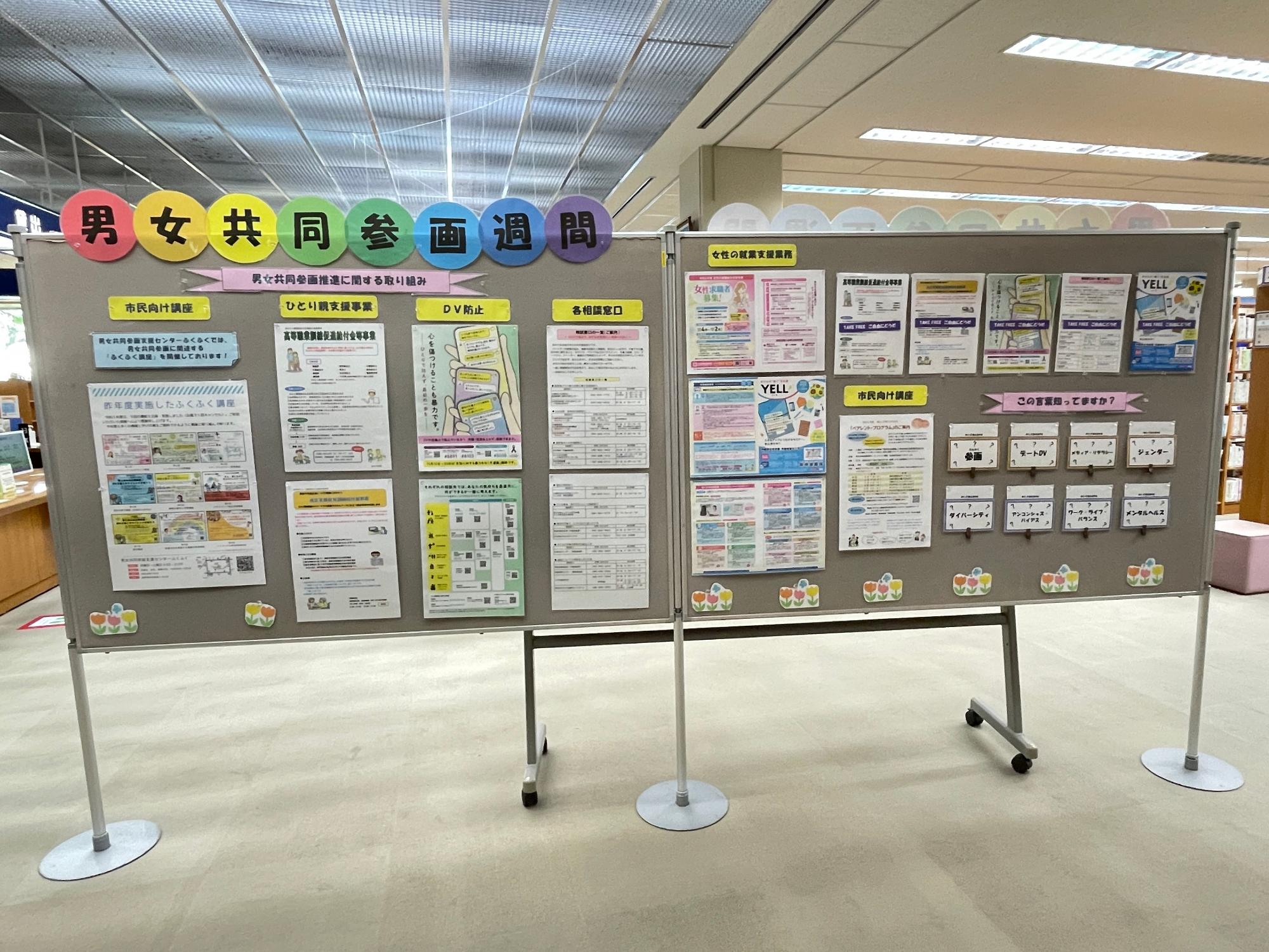 ■開 催 期 間 6月25日(水曜日)~7月2日(水曜日) ■パ ネ ル 展 市民図書館・保健相談センター ■ブックフェア 市民図書館