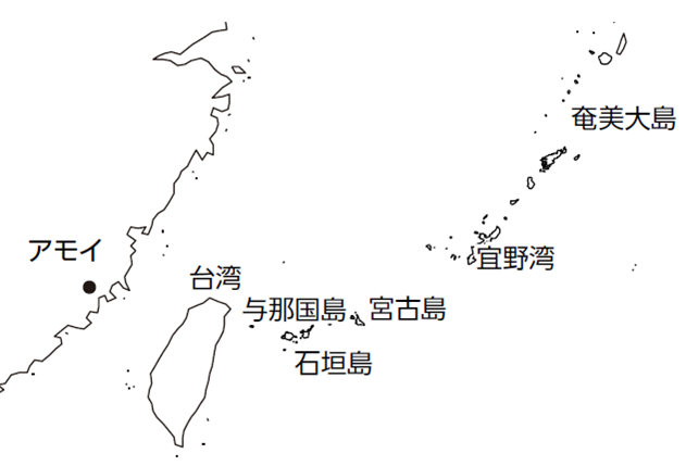 厦門市の地図