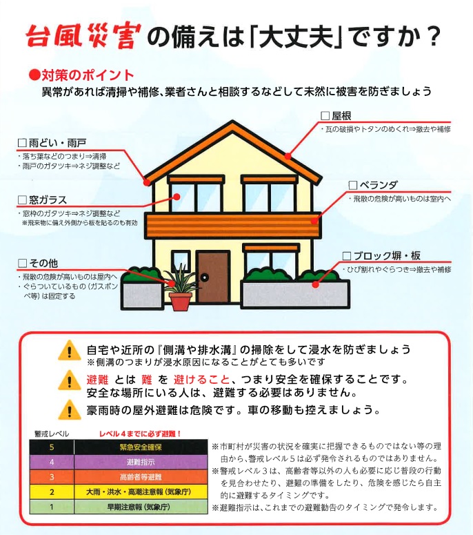 災害の備えは大丈夫ですか?