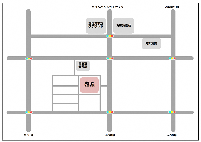 ましき児童公園案内の地図