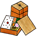 差入れ用のお弁当のイラスト