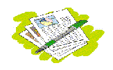 ペンと書類のイラスト