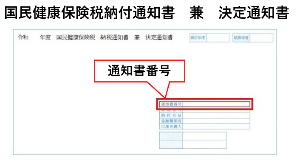 国民健康保険税納付通知書兼決定通知書