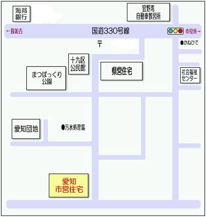 愛知市営住宅の地図