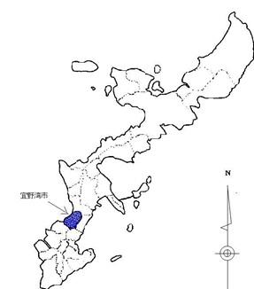宜野湾市の地図