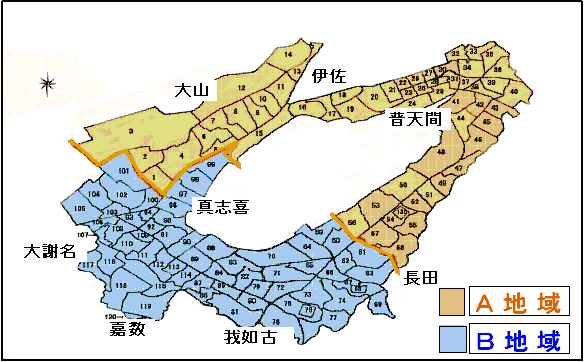 検針地域の地図