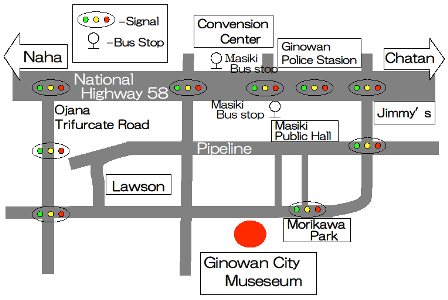 宜野湾シティミュージアムの地図