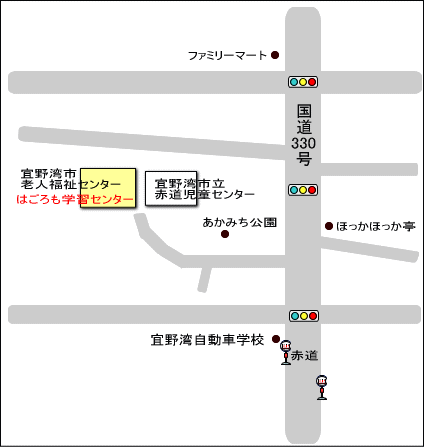 はごろも学習センターの地図