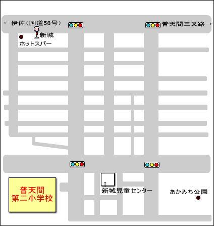 普天間第二小学校の地図