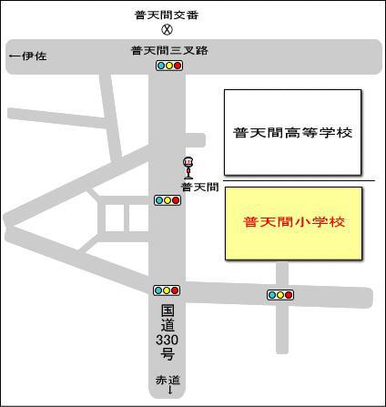 普天間小学校の地図