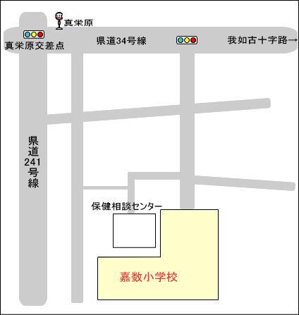 嘉数小学校の地図