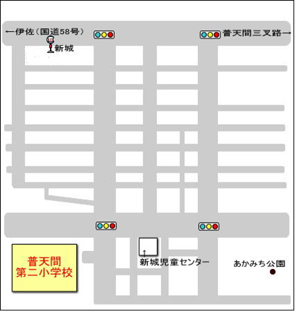 普天間第二小学校の地図