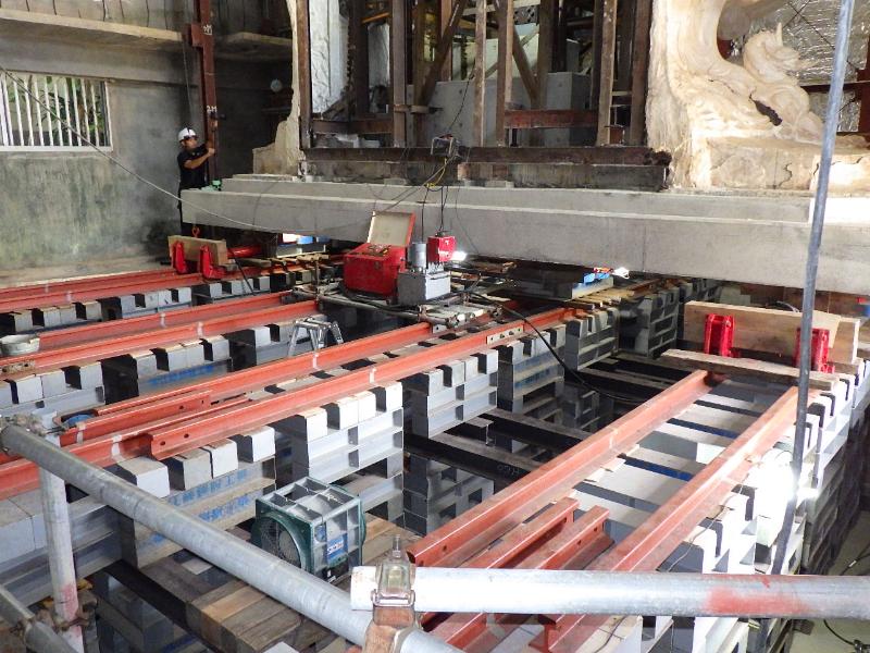 祈念像原型油圧ジャッキ