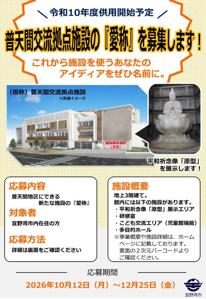 愛称公募チラシ（表）